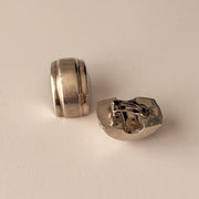 Sterling Silver Modernist Clip-On Earrings