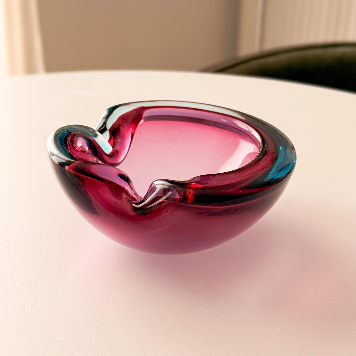 Murano Sommerso Glass Ashtray