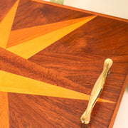 Geometric Marquetry Wood Tray