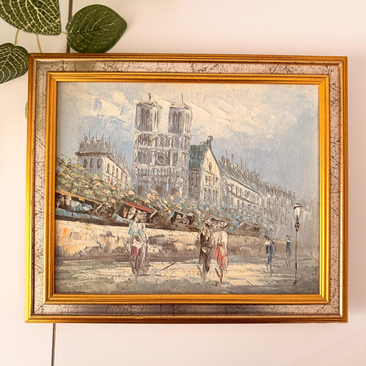 Paris Notre-Dame Vintage Painting