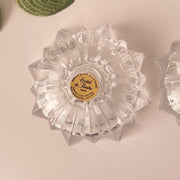 Cristal de Flandre Lead Crystal Candle Holders — Pair