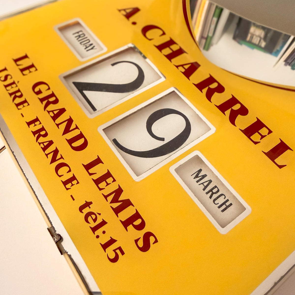 A. Charrel Advertising Mirror & Perpetual Calendar