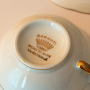 French Porcelain Tea Cups & Saucers — Set of 2