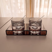 Smoked Plexiglass Serving Set