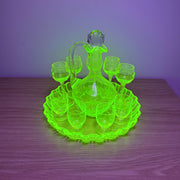 Uranium Glass Decanter Set