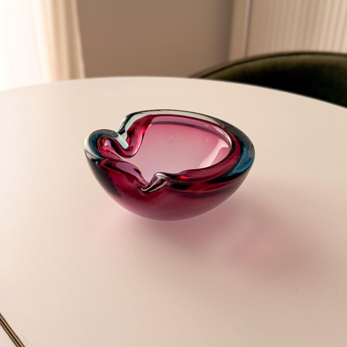 Murano Sommerso Glass Ashtray