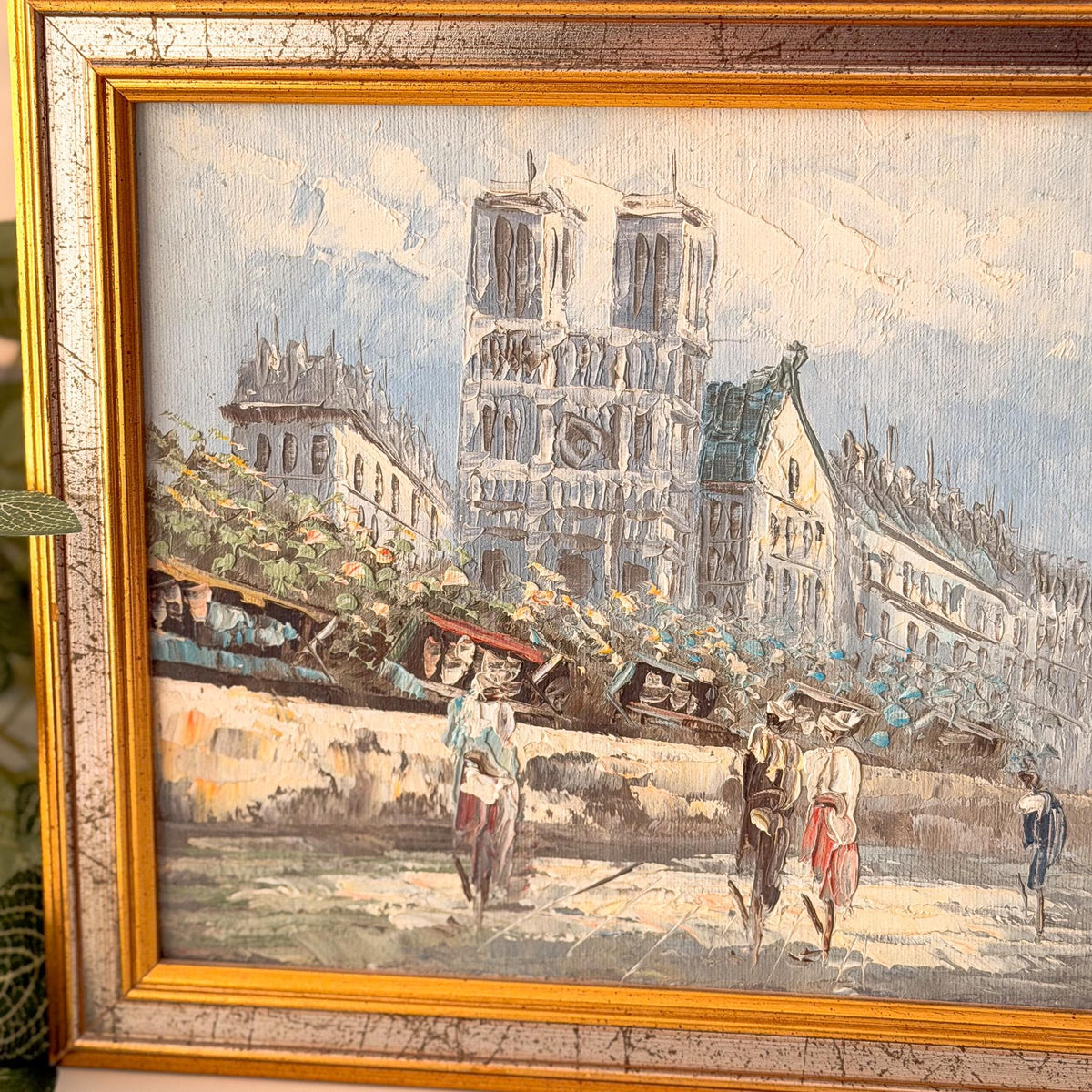 Paris Notre-Dame Vintage Painting