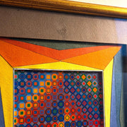 Vintage Op Art Geometric Collage