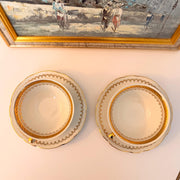 French Porcelain Tea Cups & Saucers — Set of 2