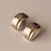 Sterling Silver Modernist Clip-On Earrings