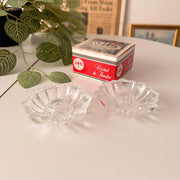 Cristal de Flandre Lead Crystal Candle Holders — Pair