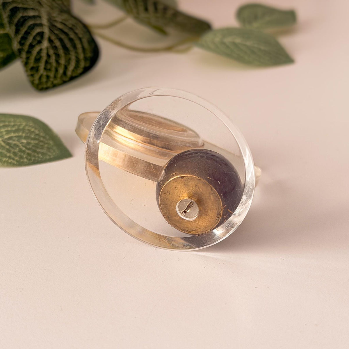 Lucite Desk Thermometer