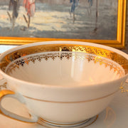 French Porcelain Tea Cups & Saucers — Set of 2