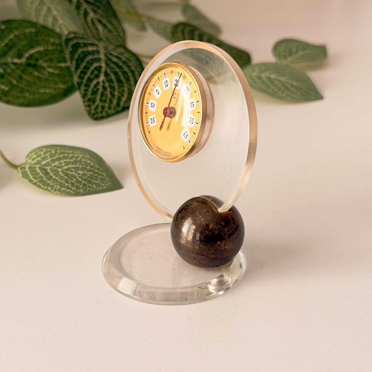 Lucite Desk Thermometer