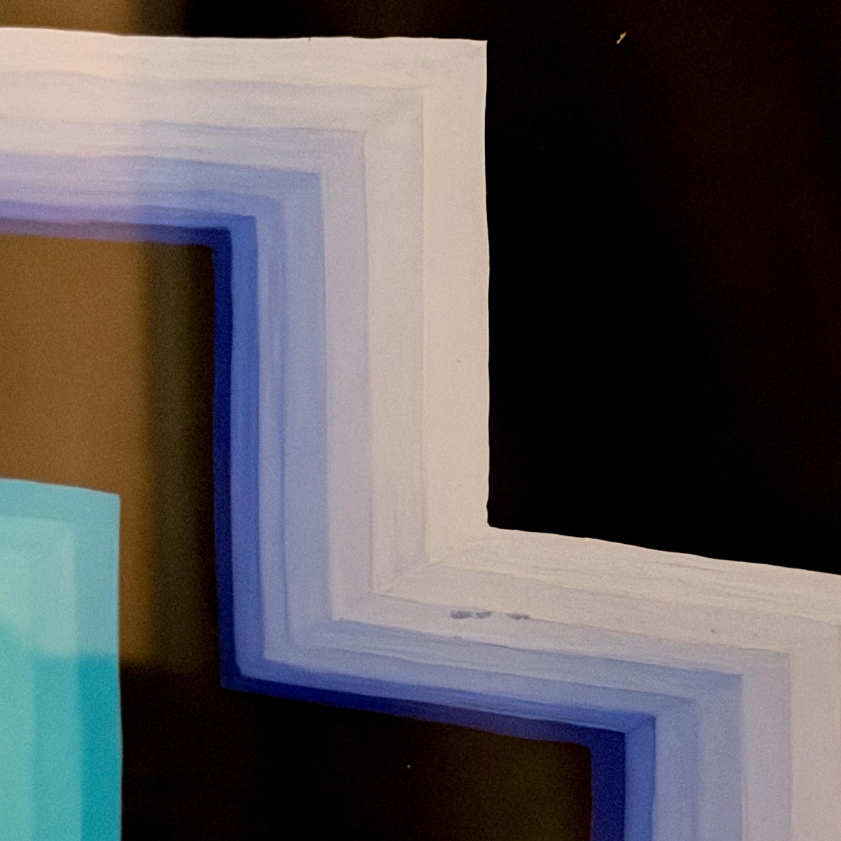 Blue Op Art Geometric Painting