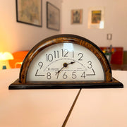 Junghans 1980s clock, glossy black curved case