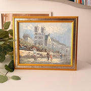 Paris Notre-Dame Vintage Painting
