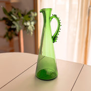 Green Art Glass Pitcher
