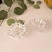 Cristal de Flandre Lead Crystal Candle Holders — Pair