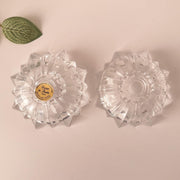 Cristal de Flandre Lead Crystal Candle Holders — Pair