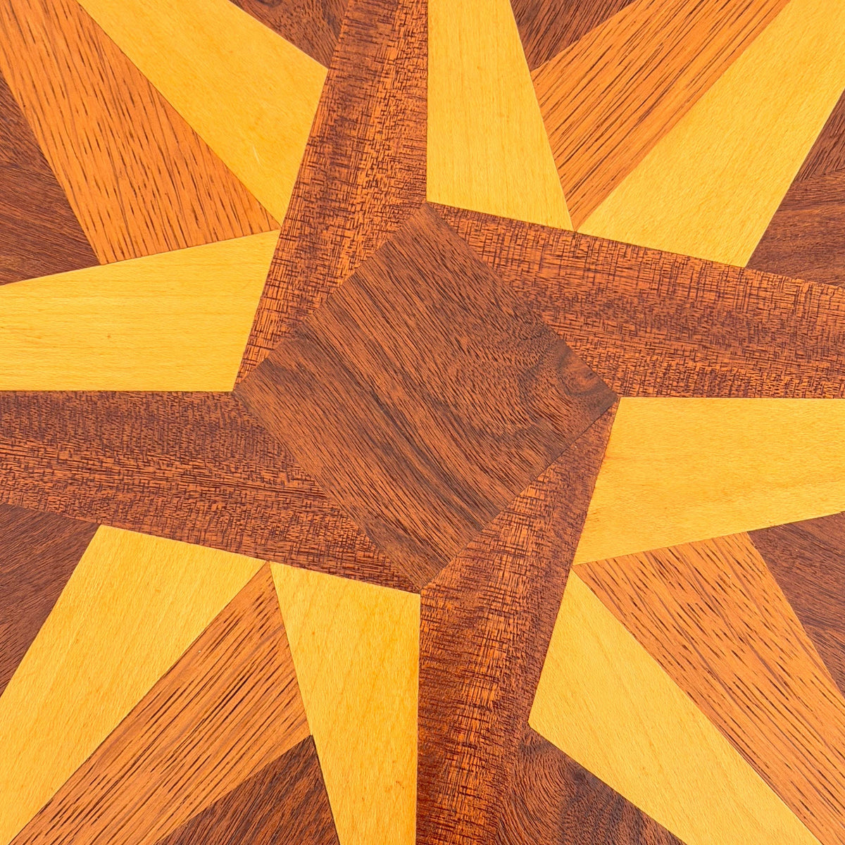 Geometric Marquetry Wood Tray