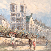 Paris Notre-Dame Vintage Painting