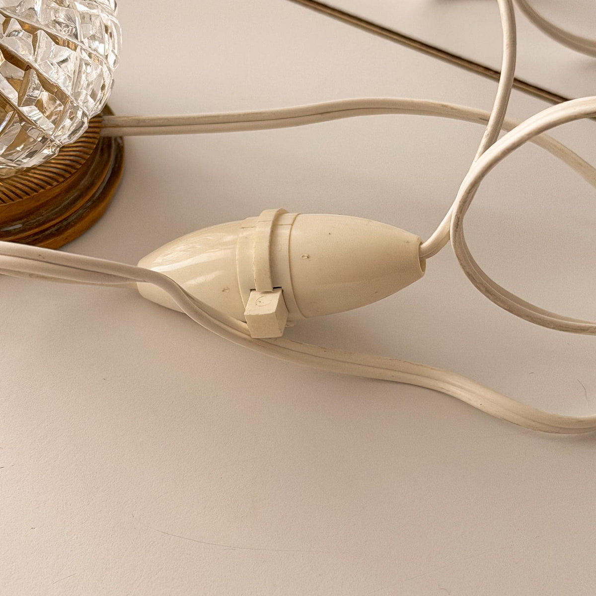 Cut Glass Table Lamp Base