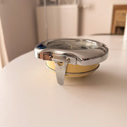Diamond Shanghai vintage mechanical Space Age alarm clock with midnight blue dial and chrome case – photograph 9