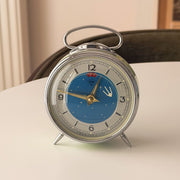Vintage Diamond Shanghai Sputnik mechanical alarm clock in green with blue starry dial – photograph 1