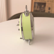Vintage Diamond Shanghai Sputnik mechanical alarm clock in green with blue starry dial – photograph 6