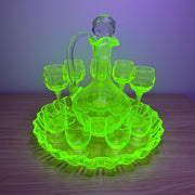 Uranium Glass Decanter Set