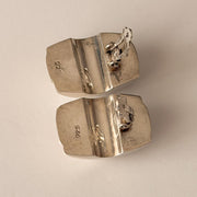 Sterling Silver Modernist Clip-On Earrings