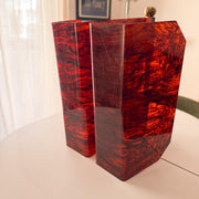 Tortoiseshell Lucite Magazine Rack