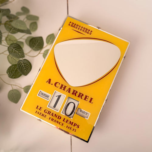 A. Charrel Advertising Mirror & Perpetual Calendar