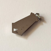 Reverse of signed GIROR Art Deco pendant in silver-plated metal