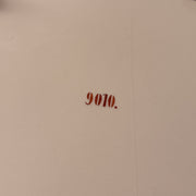 Max Dannhorn no. 9010 red item mark on underside of antique tray