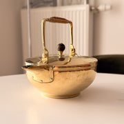 Jan Eisenloeffel antique brass teapot side profile