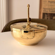 Antique Jan Eisenloeffel teapot front view, riveted spout