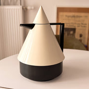 Emsa RIO thermos black handle and conical body from rear